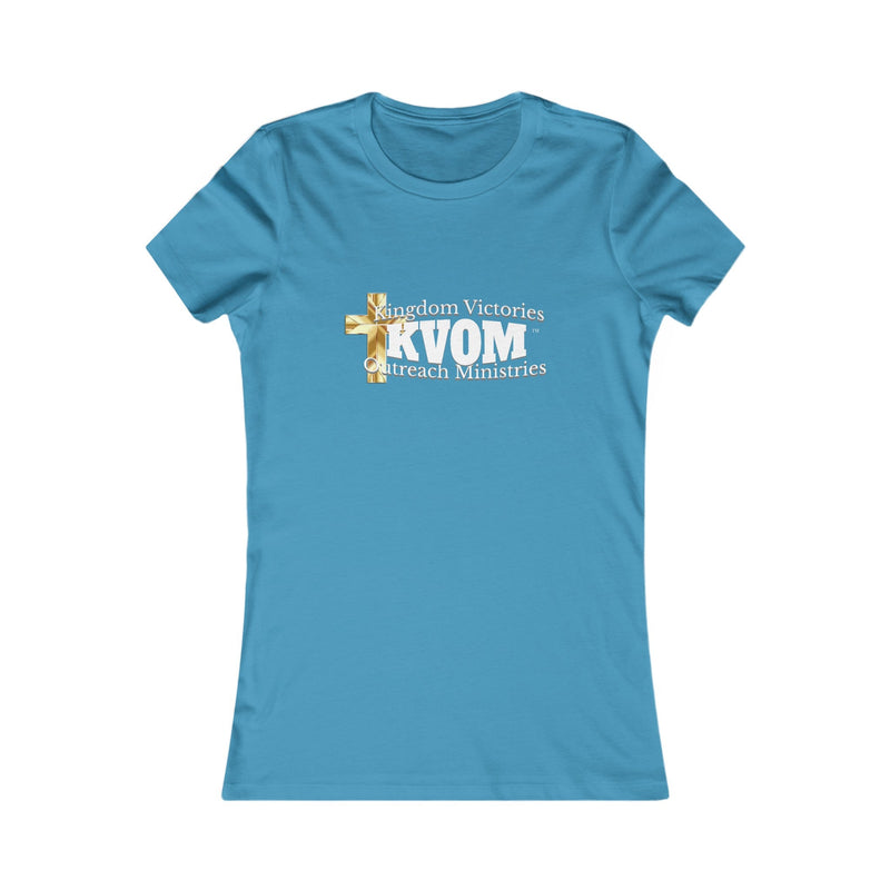 KVOM Women's Favorite Tee, White Logo-KVOM