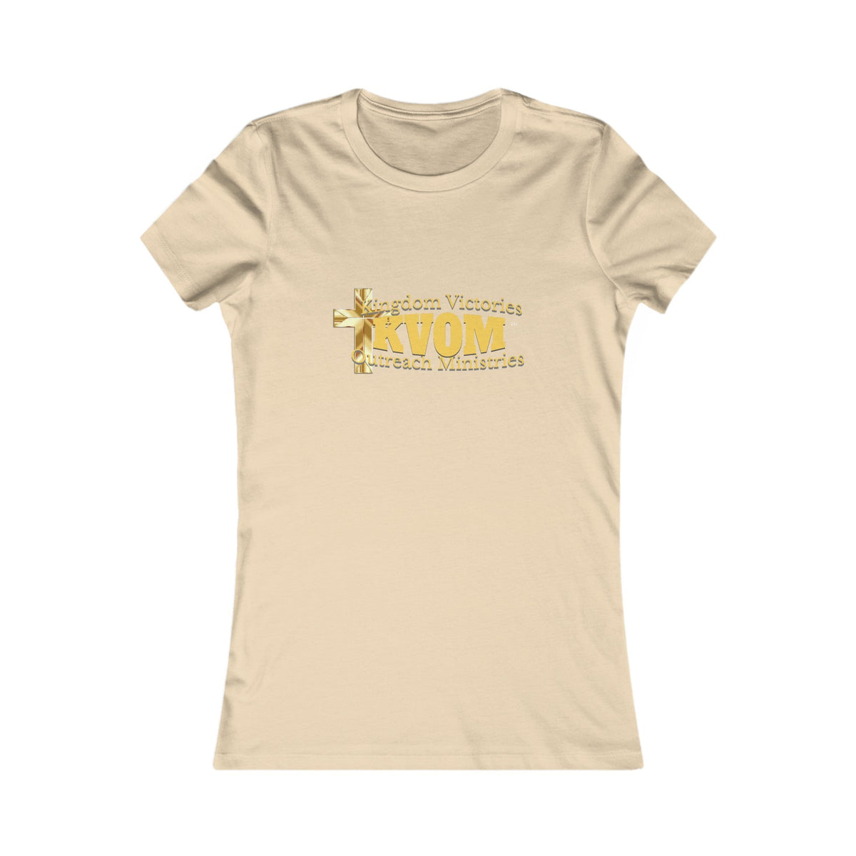 KVOM Women's Favorite Tee, Yellow Gold Logo-KVOM