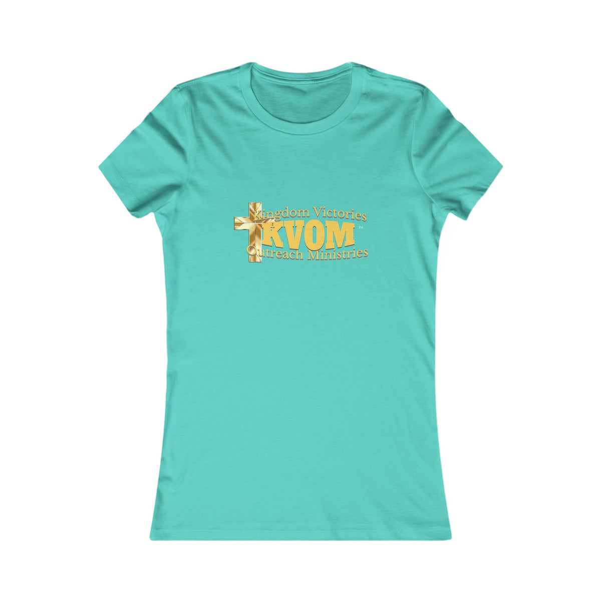 KVOM Women's Favorite Tee, Yellow Gold Logo-KVOM