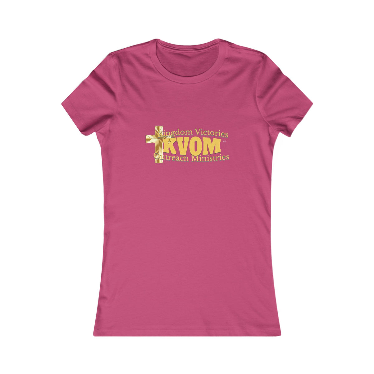 KVOM Women's Favorite Tee, Yellow Gold Logo-KVOM