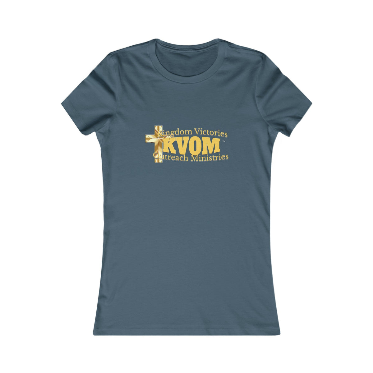 KVOM Women's Favorite Tee, Yellow Gold Logo-KVOM