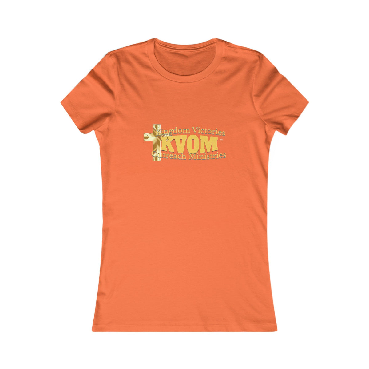 KVOM Women's Favorite Tee, Yellow Gold Logo-KVOM