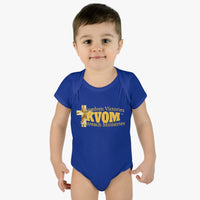 KVOM Yellow Gold Logo Baby Onsie-Children's Clothing-KVOM