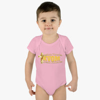 KVOM Yellow Gold Logo Baby Onsie-Children's Clothing-KVOM