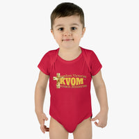 KVOM Yellow Gold Logo Baby Onsie-Children's Clothing-KVOM