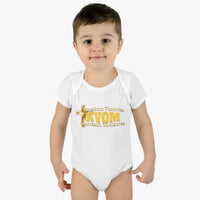 KVOM Yellow Gold Logo Baby Onsie-Children's Clothing-KVOM