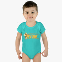 KVOM Yellow Gold Logo Baby Onsie-Children's Clothing-KVOM