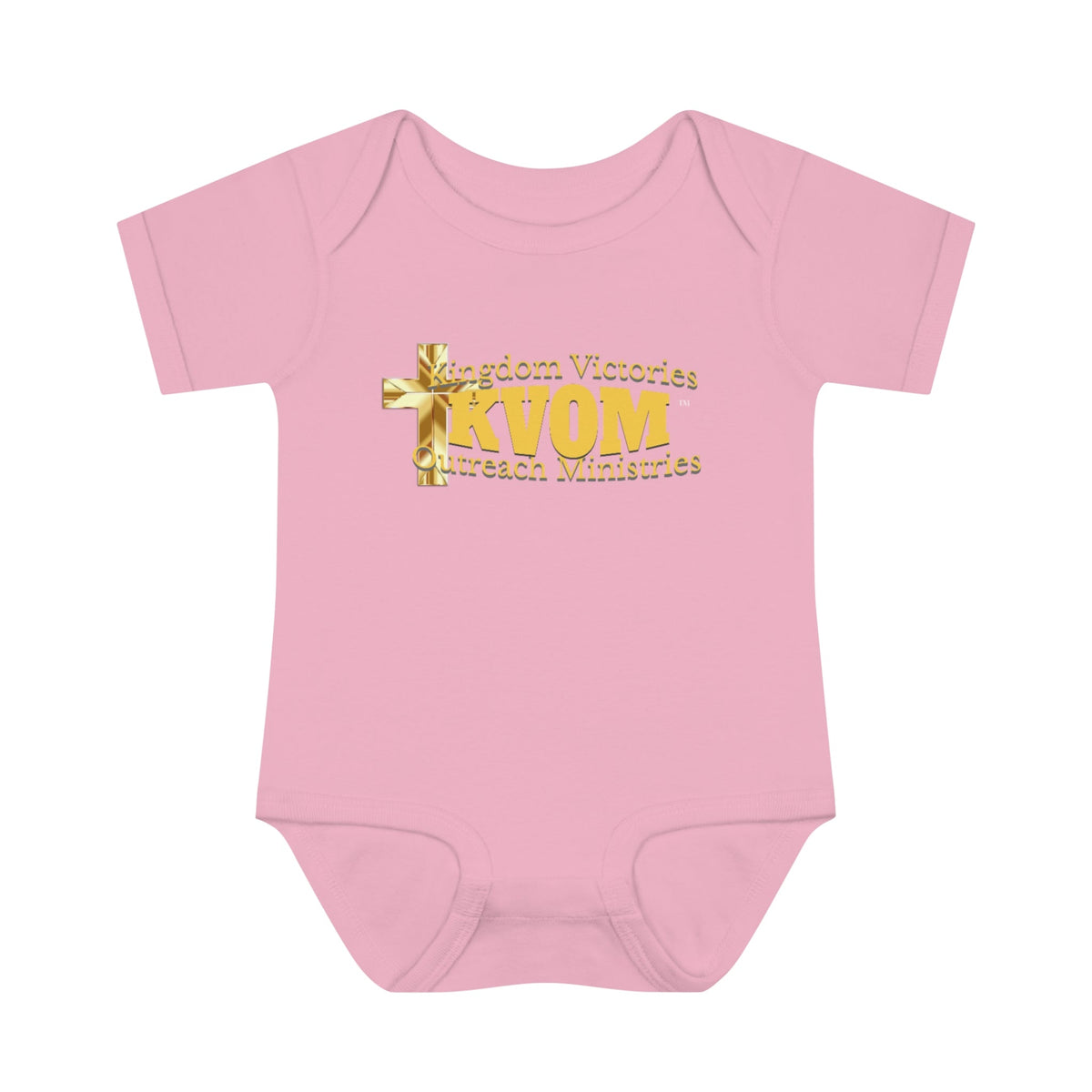 KVOM Yellow Gold Logo Baby Onsie-Children's Clothing-KVOM