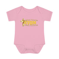 KVOM Yellow Gold Logo Baby Onsie-Children's Clothing-KVOM