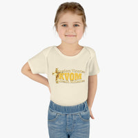 KVOM Yellow Gold Logo Baby Onsie-Children's Clothing-KVOM