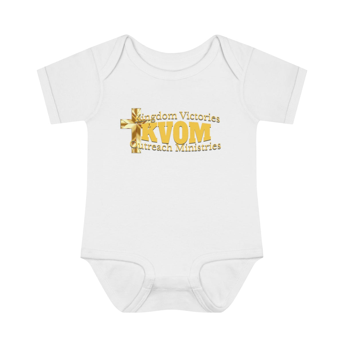 KVOM Yellow Gold Logo Baby Onsie-Children's Clothing-KVOM