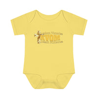 KVOM Yellow Gold Logo Baby Onsie-Children's Clothing-KVOM