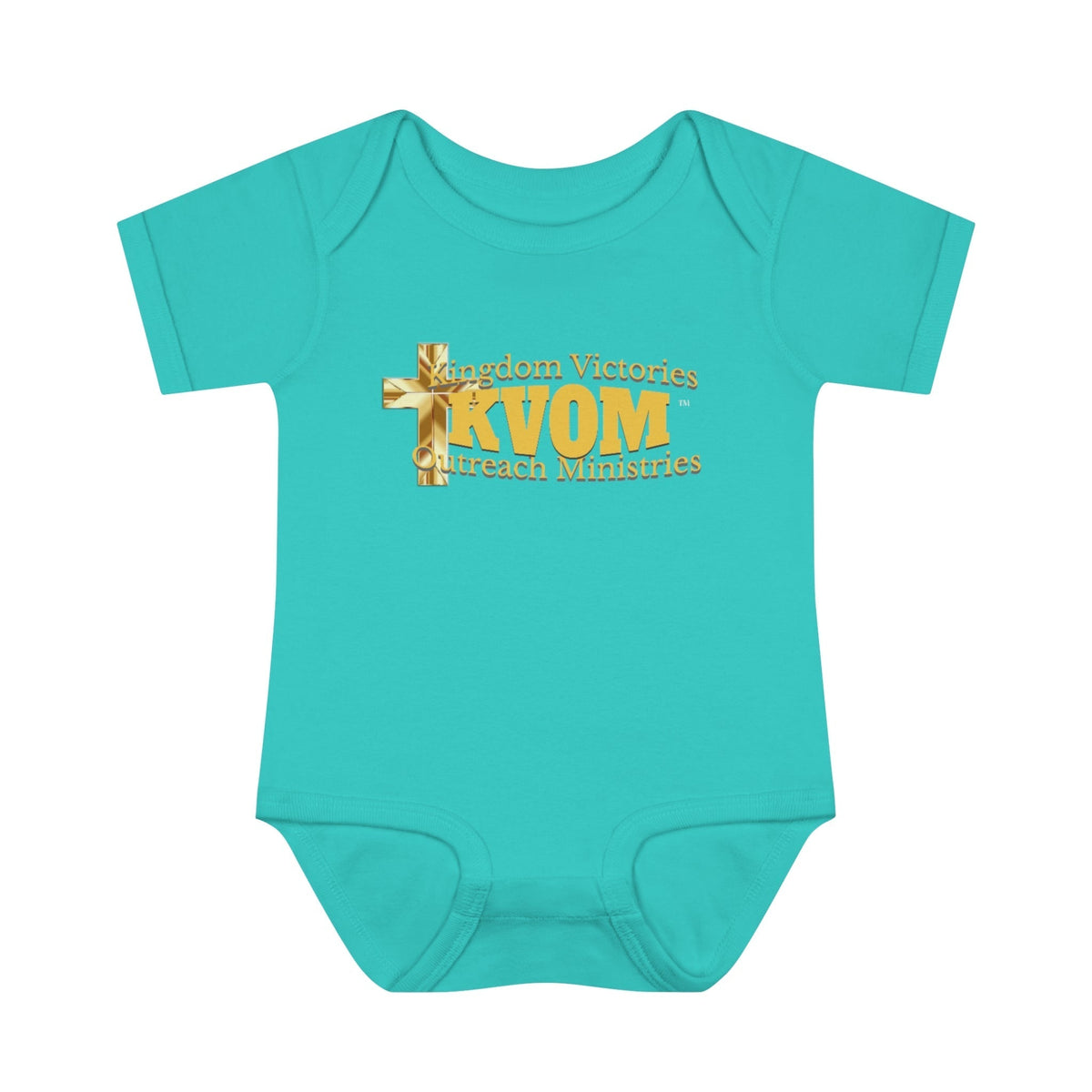 KVOM Yellow Gold Logo Baby Onsie-Children's Clothing-KVOM