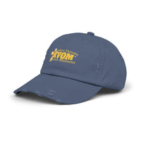 KVOM Yellow Gold Logo Unisex Distressed Cap-KVOM; Christian Clothing; Women’s Clothing; Men's Clothes, Men's Hats, Women’s T-Shirts; Hoodies Sale; Ladies Tops; Ladies Dresses; Floral Tops; Floral Dresses; Flower Clothes; Activewear; Glorious; Psalms; Blessings On Blessings; Teens Clothing; Christian Book Store; Girl’s Clothing Sale; Mother’s Day Sale; Gifts For Sister; Christian Gifts; Gifts for Daughter; Spring Sale; Clearance Sale; Jesus; Christ Is King; Holy Ghost; God Got Me; Spiritual Warrior; Propheti