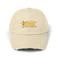 KVOM Yellow Gold Logo Unisex Distressed Cap-KVOM; Christian Clothing; Women’s Clothing; Men's Clothes, Men's Hats, Women’s T-Shirts; Hoodies Sale; Ladies Tops; Ladies Dresses; Floral Tops; Floral Dresses; Flower Clothes; Activewear; Glorious; Psalms; Blessings On Blessings; Teens Clothing; Christian Book Store; Girl’s Clothing Sale; Mother’s Day Sale; Gifts For Sister; Christian Gifts; Gifts for Daughter; Spring Sale; Clearance Sale; Jesus; Christ Is King; Holy Ghost; God Got Me; Spiritual Warrior; Propheti