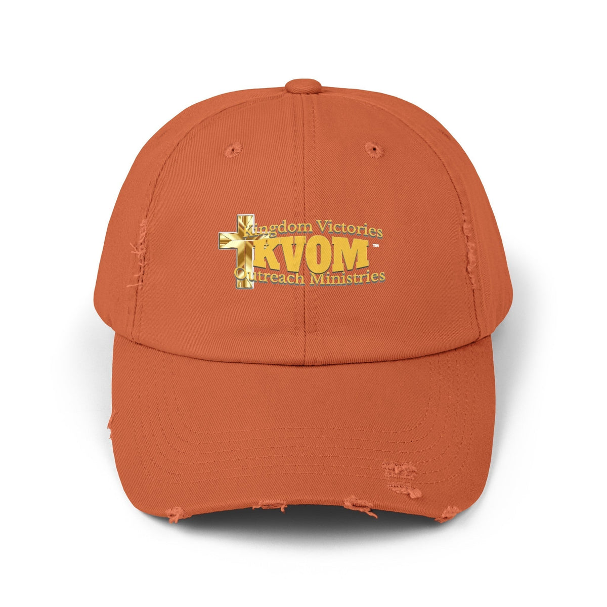 KVOM Yellow Gold Logo Unisex Distressed Cap-KVOM; Christian Clothing; Women’s Clothing; Men's Clothes, Men's Hats, Women’s T-Shirts; Hoodies Sale; Ladies Tops; Ladies Dresses; Floral Tops; Floral Dresses; Flower Clothes; Activewear; Glorious; Psalms; Blessings On Blessings; Teens Clothing; Christian Book Store; Girl’s Clothing Sale; Mother’s Day Sale; Gifts For Sister; Christian Gifts; Gifts for Daughter; Spring Sale; Clearance Sale; Jesus; Christ Is King; Holy Ghost; God Got Me; Spiritual Warrior; Propheti