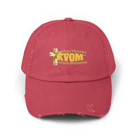 KVOM Yellow Gold Logo Unisex Distressed Cap-KVOM; Christian Clothing; Women’s Clothing; Men's Clothes, Men's Hats, Women’s T-Shirts; Hoodies Sale; Ladies Tops; Ladies Dresses; Floral Tops; Floral Dresses; Flower Clothes; Activewear; Glorious; Psalms; Blessings On Blessings; Teens Clothing; Christian Book Store; Girl’s Clothing Sale; Mother’s Day Sale; Gifts For Sister; Christian Gifts; Gifts for Daughter; Spring Sale; Clearance Sale; Jesus; Christ Is King; Holy Ghost; God Got Me; Spiritual Warrior; Propheti