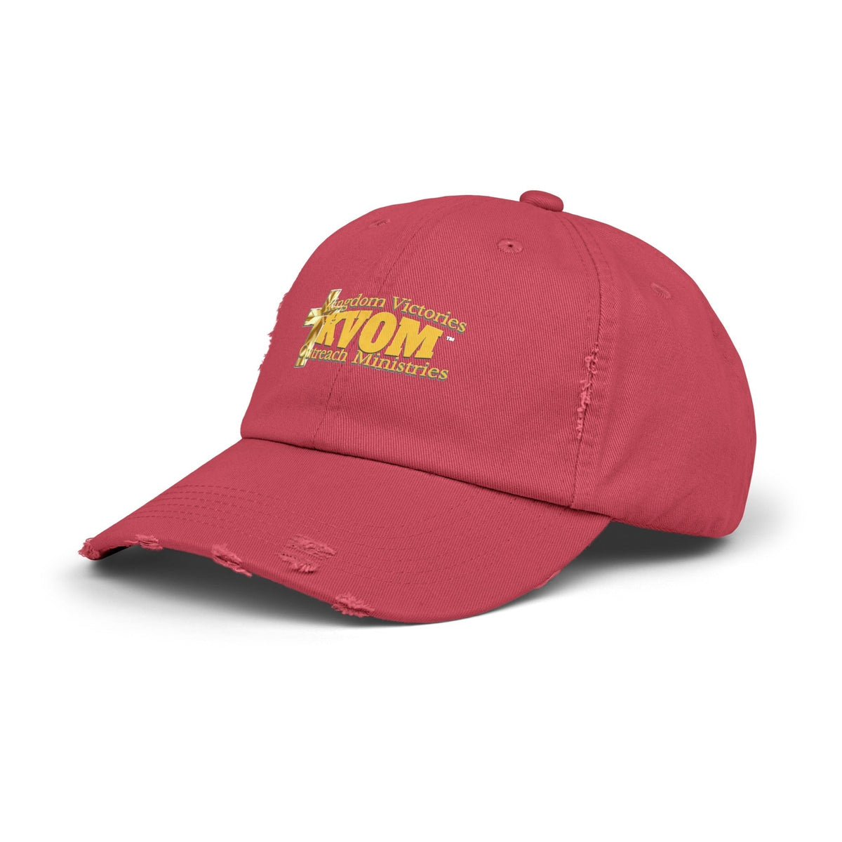 KVOM Yellow Gold Logo Unisex Distressed Cap-KVOM; Christian Clothing; Women’s Clothing; Men's Clothes, Men's Hats, Women’s T-Shirts; Hoodies Sale; Ladies Tops; Ladies Dresses; Floral Tops; Floral Dresses; Flower Clothes; Activewear; Glorious; Psalms; Blessings On Blessings; Teens Clothing; Christian Book Store; Girl’s Clothing Sale; Mother’s Day Sale; Gifts For Sister; Christian Gifts; Gifts for Daughter; Spring Sale; Clearance Sale; Jesus; Christ Is King; Holy Ghost; God Got Me; Spiritual Warrior; Propheti