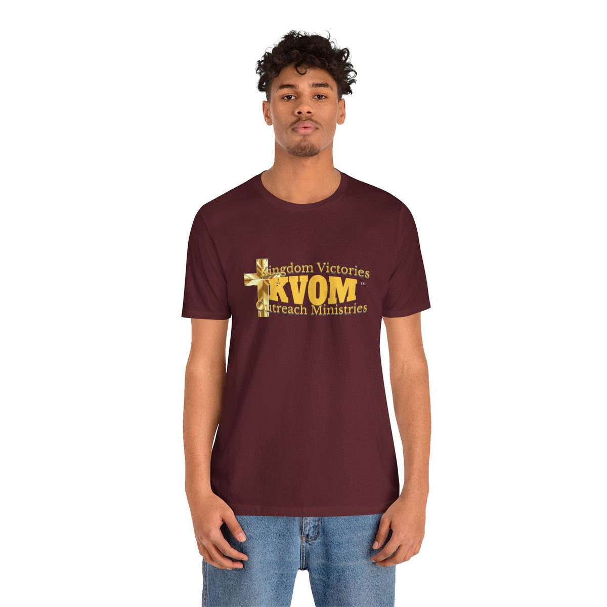 KVOM Yellow Gold Logo Unisex Short Sleeve T-Shirt-KVOM