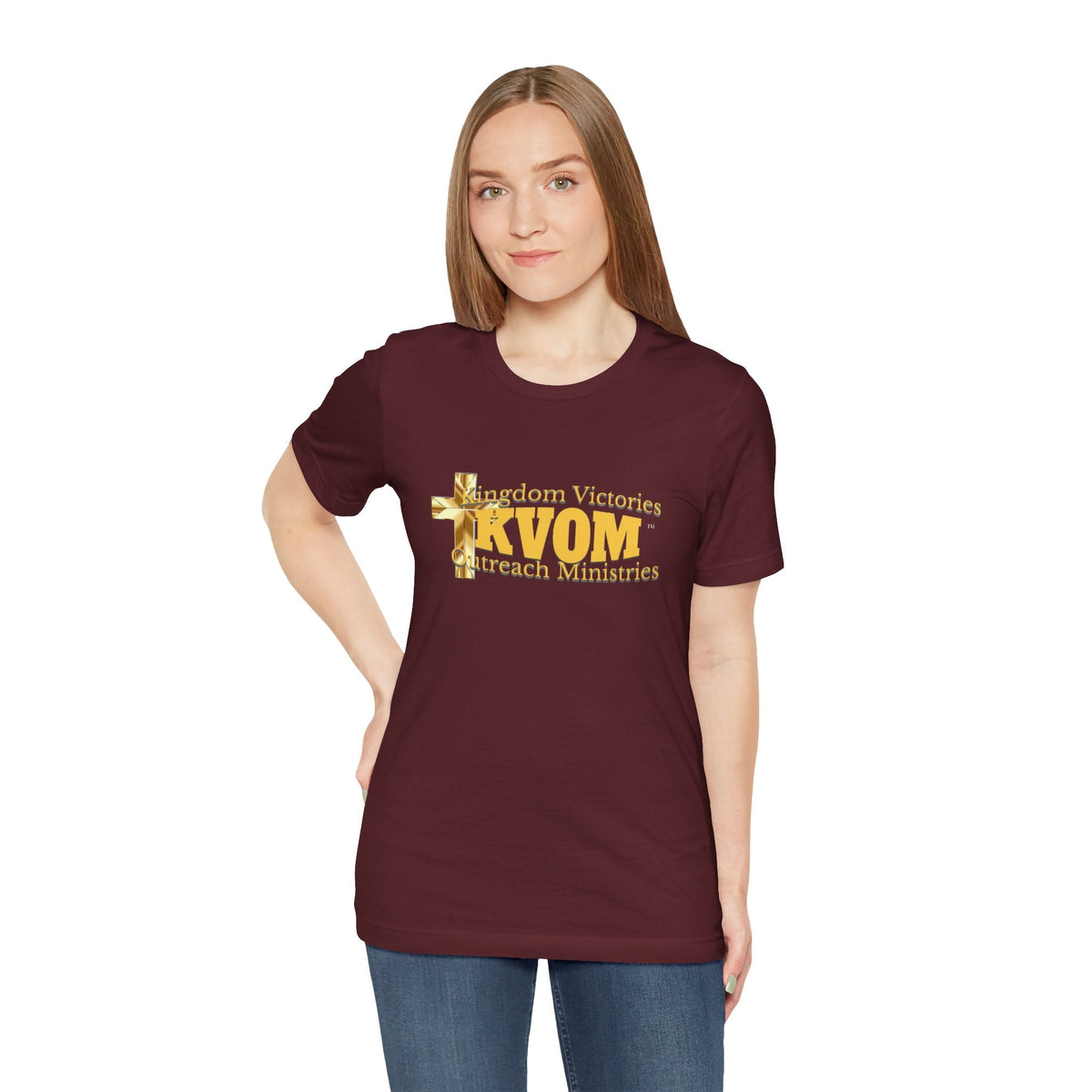 KVOM Yellow Gold Logo Unisex Short Sleeve T-Shirt-KVOM