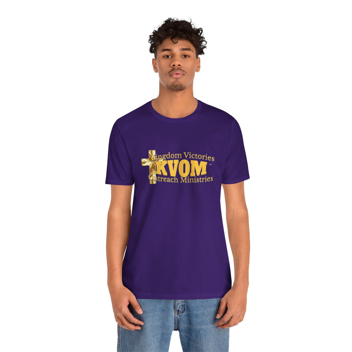 KVOM Yellow Gold Logo Unisex Short Sleeve T-Shirt-KVOM