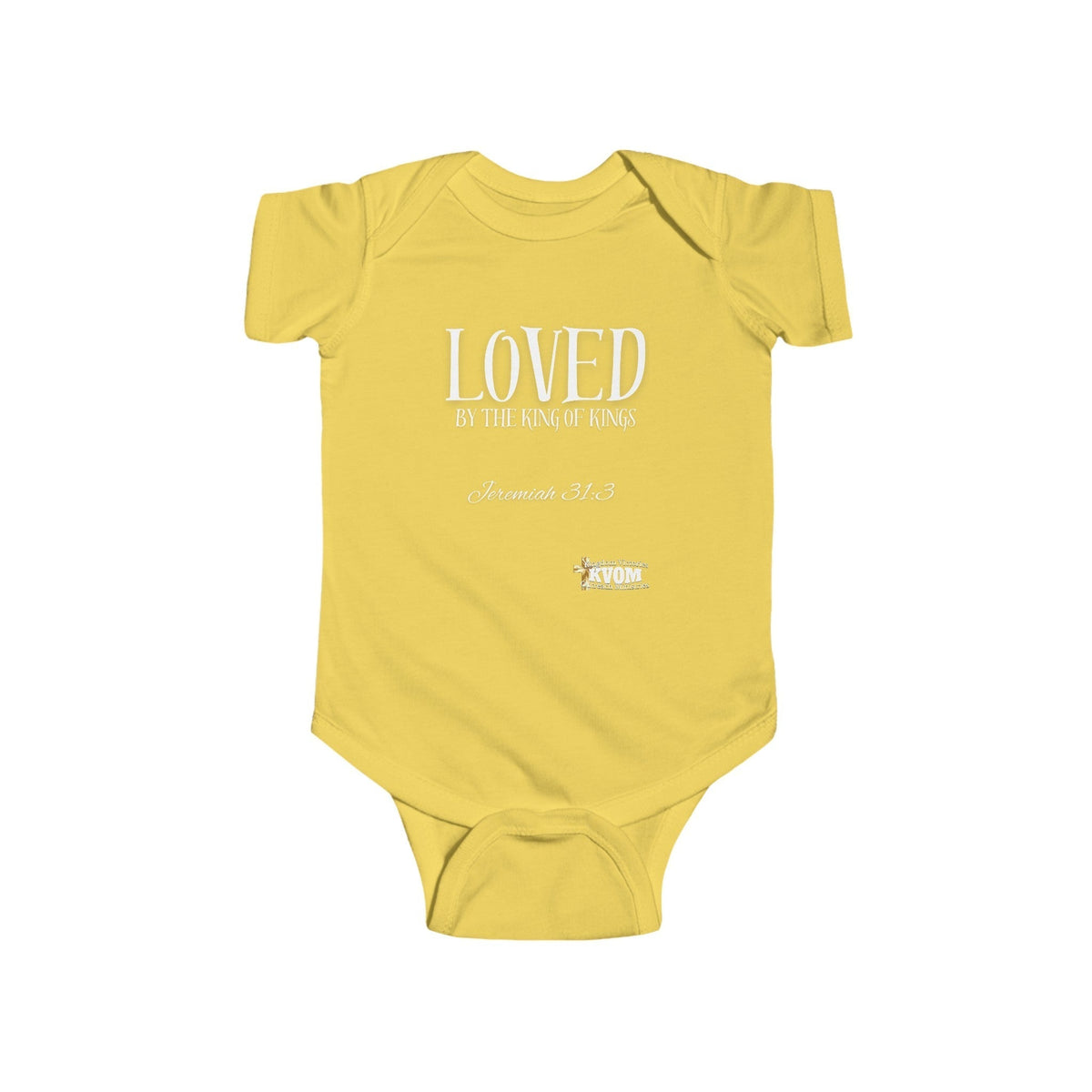 LOVED By The King of Kings Infant Jersey Bodysuit-Children's Clothing-KVOM