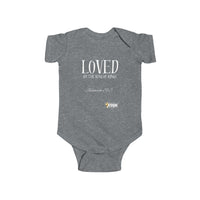 LOVED By The King of Kings Infant Jersey Bodysuit-Children's Clothing-KVOM