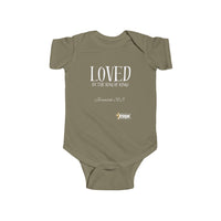 LOVED By The King of Kings Infant Jersey Bodysuit-Children's Clothing-KVOM