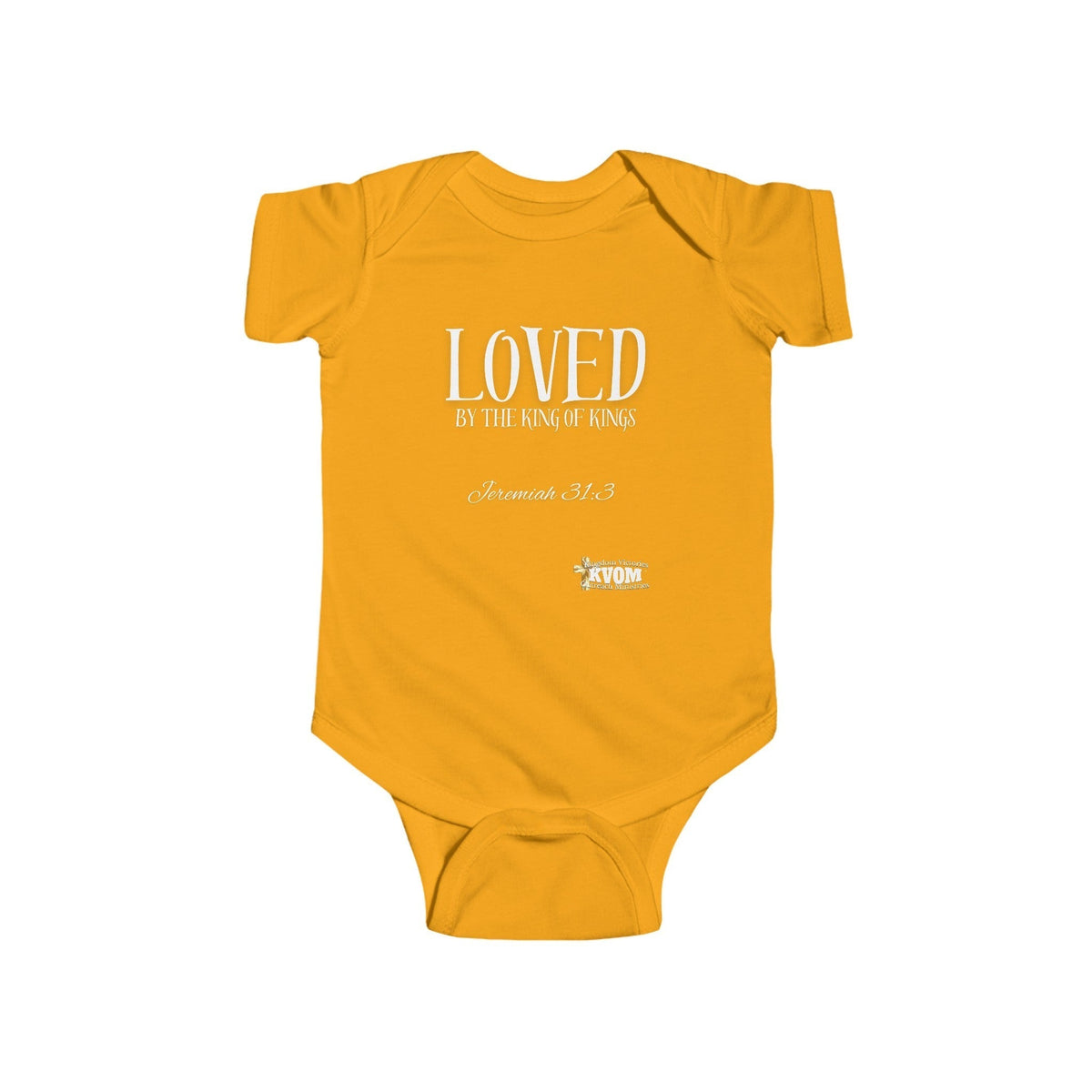 LOVED By The King of Kings Infant Jersey Bodysuit-Children's Clothing-KVOM