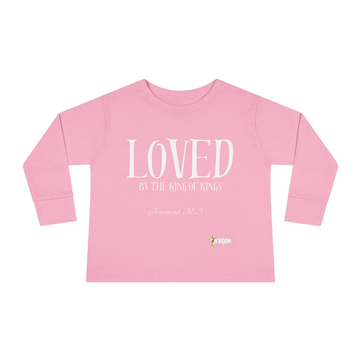 LOVED By The King of Kings Toddler Long Sleeve Tee-Children's Clothing-KVOM