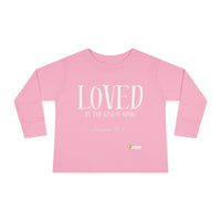 LOVED By The King of Kings Toddler Long Sleeve Tee-Children's Clothing-KVOM