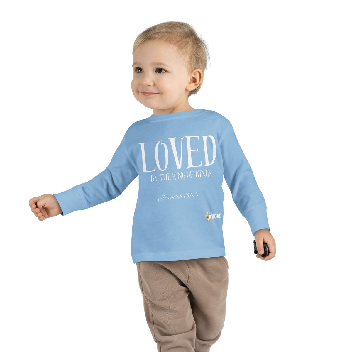 LOVED By The King of Kings Toddler Long Sleeve Tee-Children's Clothing-KVOM