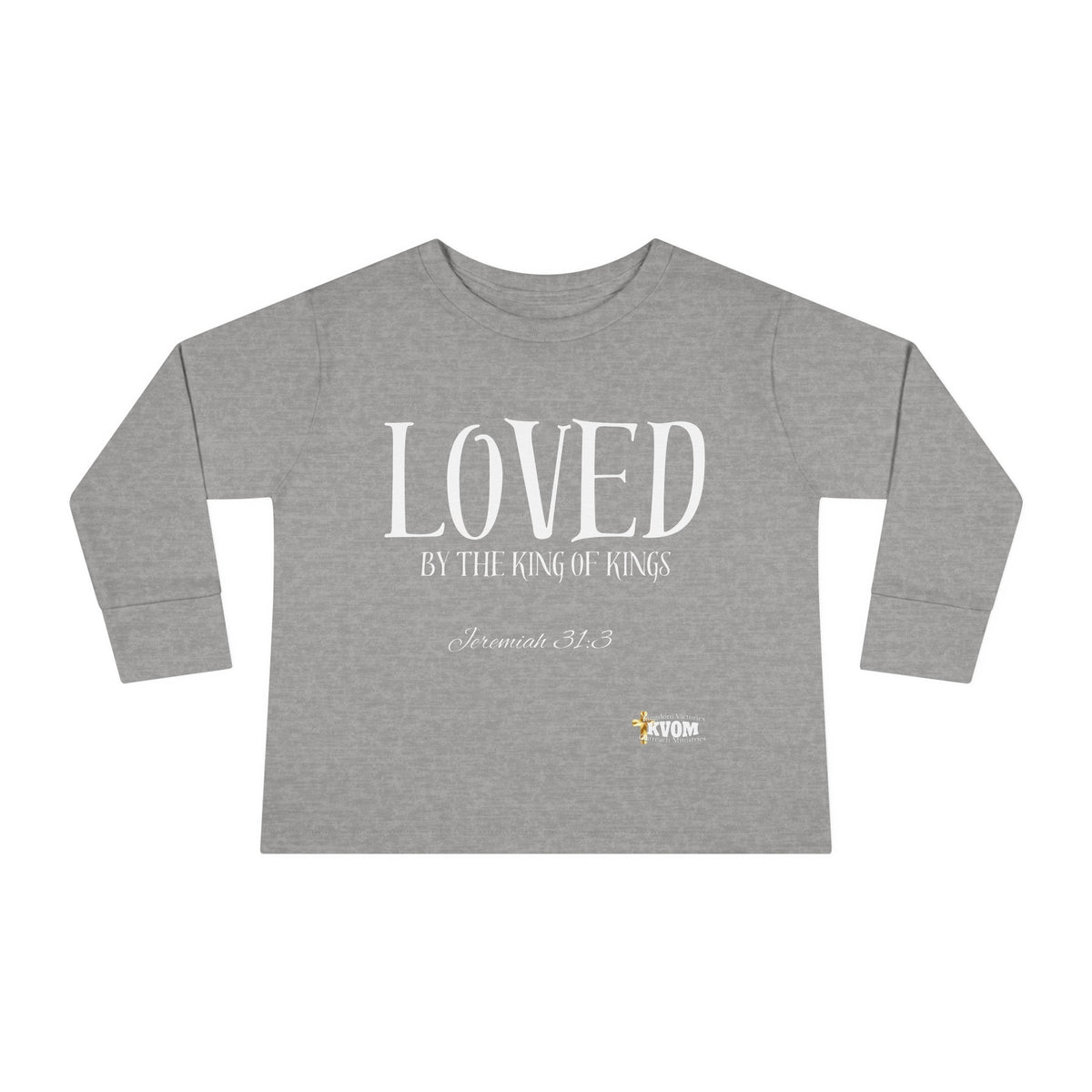 LOVED By The King of Kings Toddler Long Sleeve Tee-Children's Clothing-KVOM