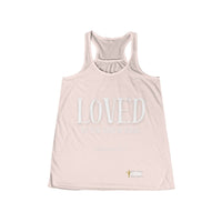 LOVED By The King of Kings Women's Flowy Racerback Tank-KVOM