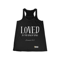 LOVED By The King of Kings Women's Flowy Racerback Tank-KVOM