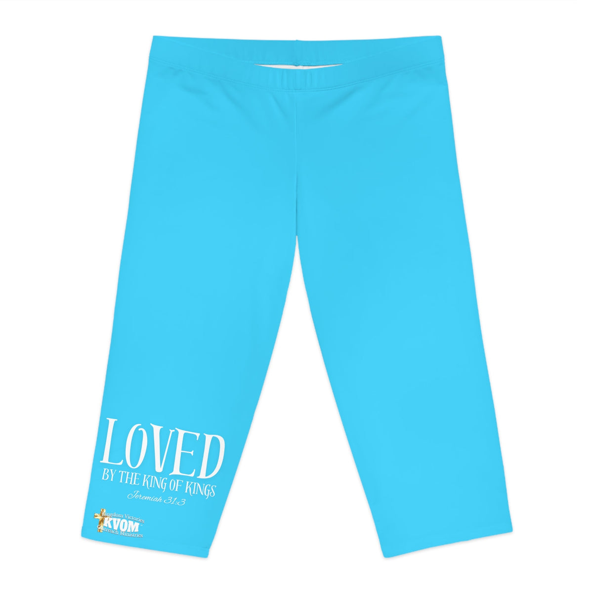 LOVED By The King of Kings Women's Leggings True Blue-KVOM