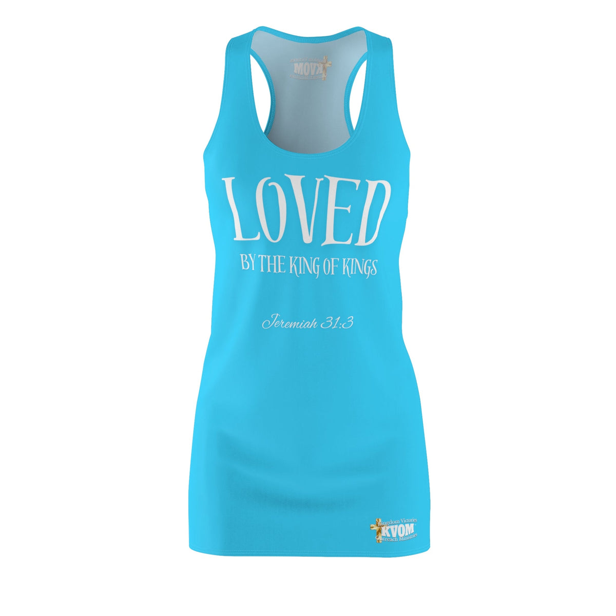 LOVED By The King of Kings Women's Racerback Dress True Blue-KVOM