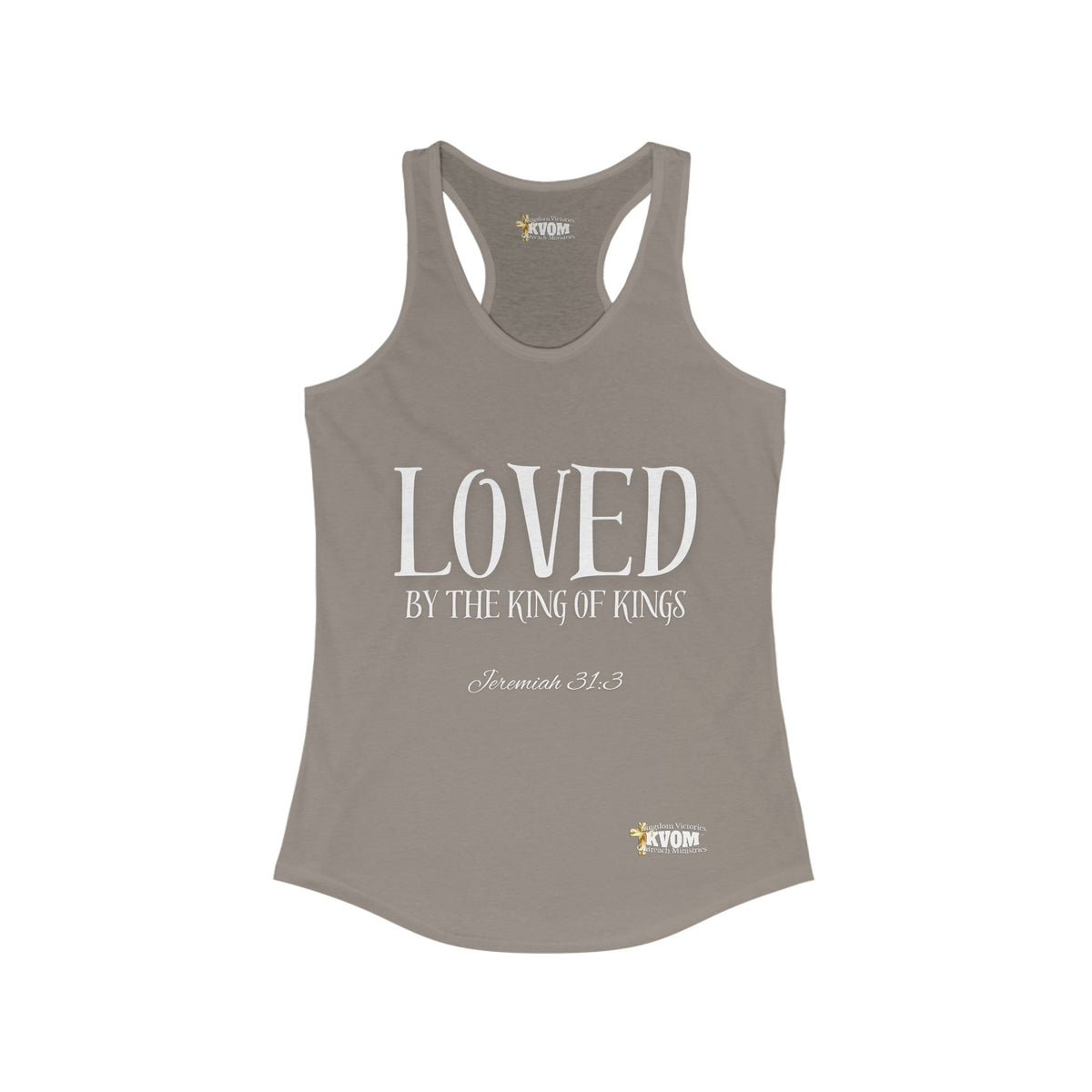 LOVED By The King of Kings Women's Racerback Tank-KVOM