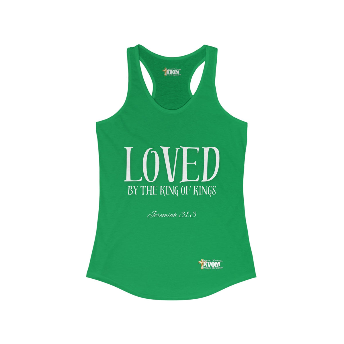 LOVED By The King of Kings Women's Racerback Tank-KVOM