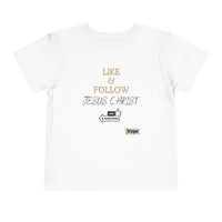 Like & Follow Jesus Toddler Short Sleeve Tee