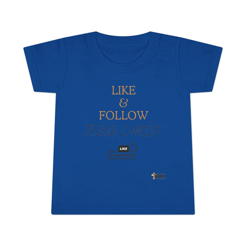 Like & Follow Jesus Toddler T-shirt-Children's Clothing-KVOM