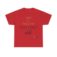 Like & Follow Jesus Unisex Relaxed Fit T-Shirt-KVOM