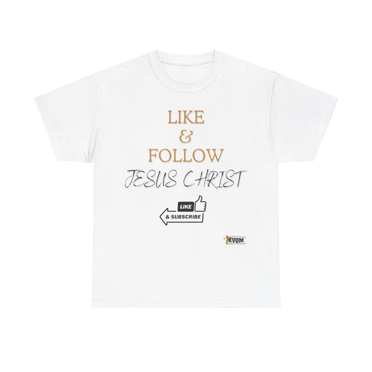 Like & Follow Jesus Unisex Relaxed Fit T-Shirt-KVOM