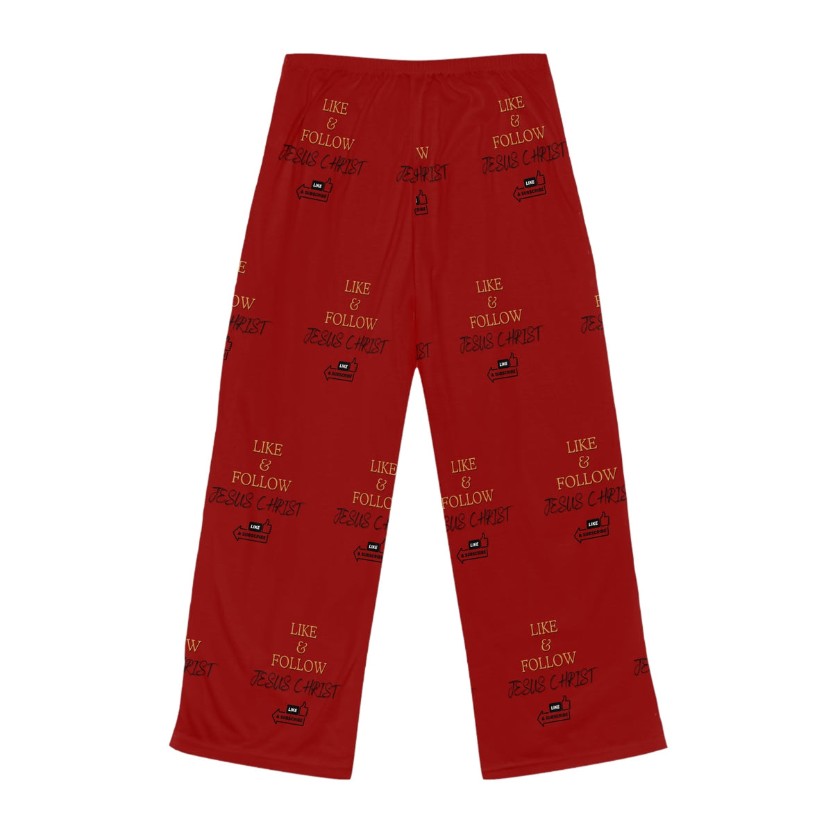 Like & Follow Jesus Women's Comfy Pants, Red-KVOM