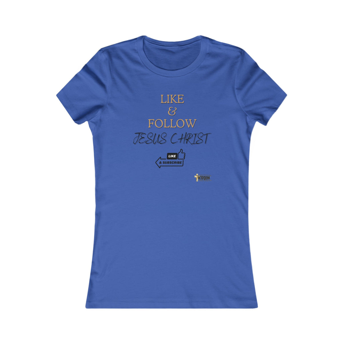 Like & Follow Jesus Women's Fitted Tee-KVOM