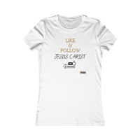 Like & Follow Jesus Women's Fitted Tee-KVOM