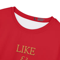 Like & Follow Jesus Women's Short Sleeve Shirt Red-KVOM