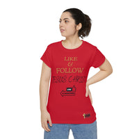 Like & Follow Jesus Women's Short Sleeve Shirt Red-KVOM