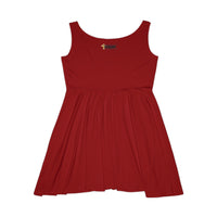 Like & Follow Jesus Women's Skater Dress Red-KVOM