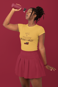 Like & Follow Jesus Women's T-Shirt, Yellow & Red